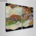 Canvas print Water serpents II, Klimt G, two panels, side