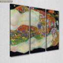 Canvas print Water serpents II, Klimt G,  3 panels, side
