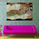 Canvas print Water serpents II, Klimt G,  3 panels