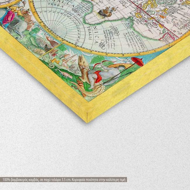 Canvas print World vintage map