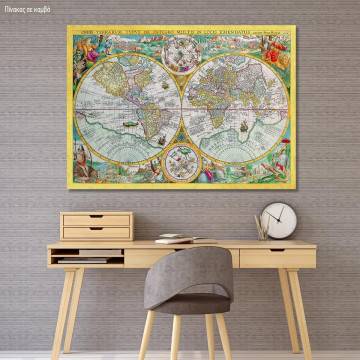 Canvas print World vintage map