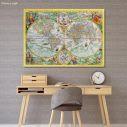 Canvas print World vintage map