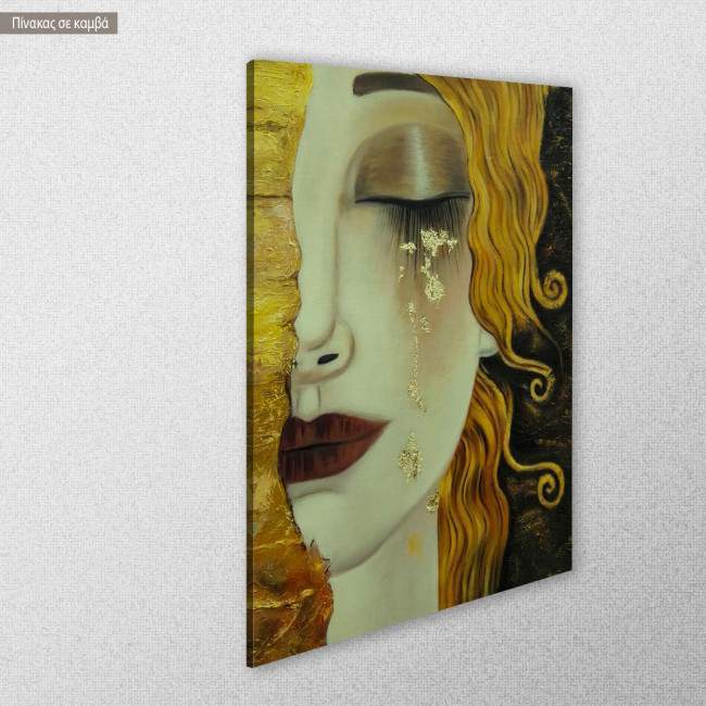 Canvas print Freya's tears, Klimt Gustav, side