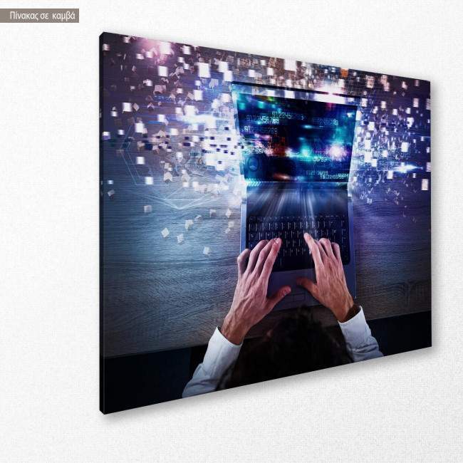 Πίνακας σε καμβά Internet connection concept, κοντινό