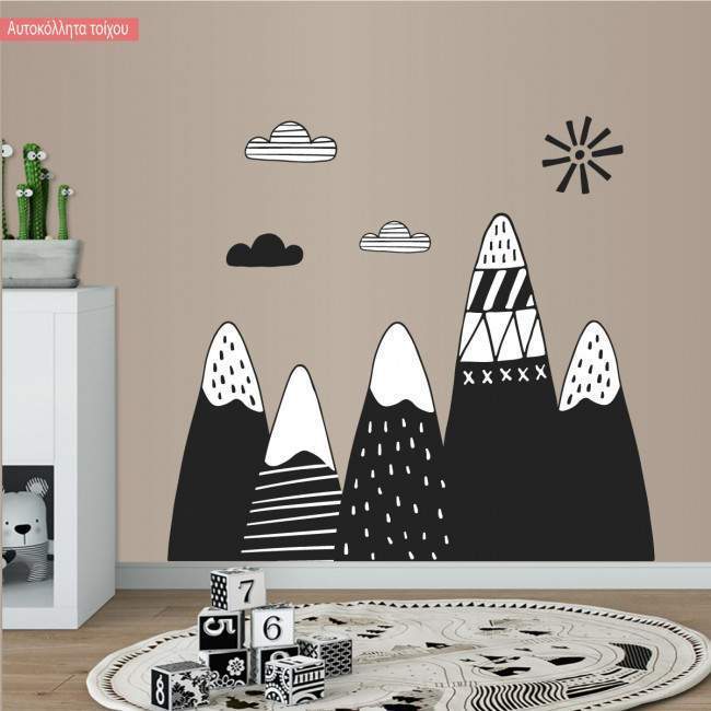 Kids wall stickers Mountains Scandinavian