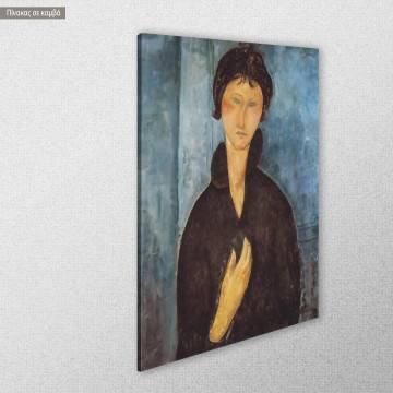 Πίνακας ζωγραφικής Woman with blue eyes Modigliani A. Καμβάς τελαρωμένος Όψη 1 2