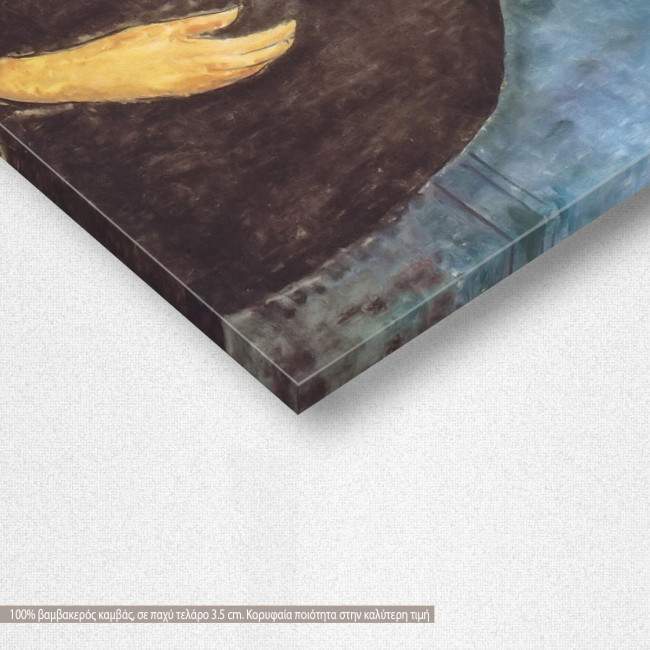 Canvas print Die frau mit blauen augen, Modigliani A, detail