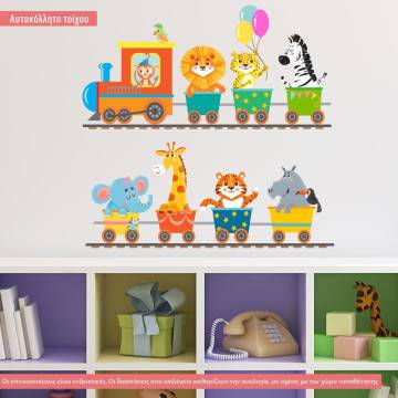 Kids wall stickers Animal train 2