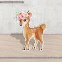 Wooden figure printed Deer boho