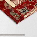 Canvas print Tree of life  red, Klimt G,  3 panels, detail
