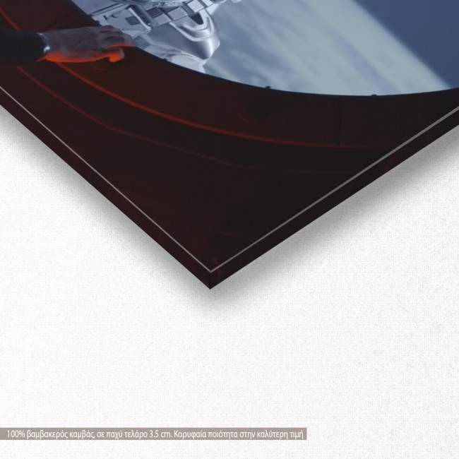 Πίνακας σε καμβά Space talk, πανοραμικός, λεπτομέρεια