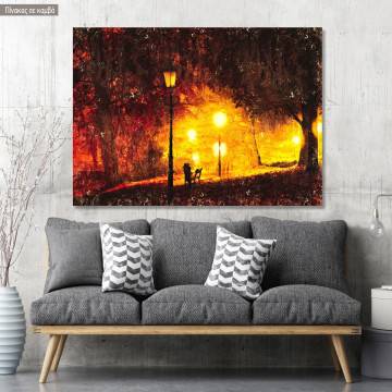 Canvas print  Light path painting
