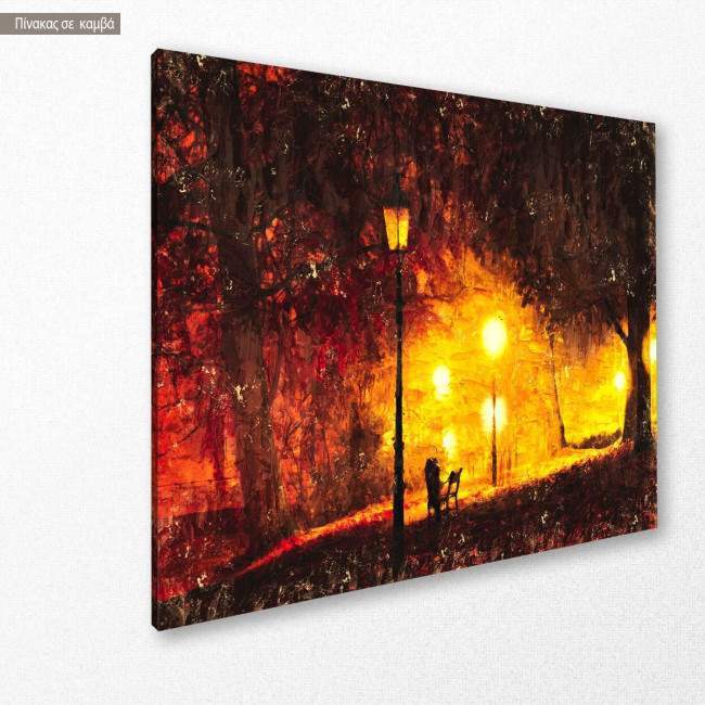 Canvas print  Light path painting, side
