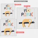 Kids wall stickers Sloth no panic