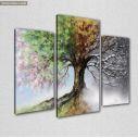 Canvas print Four season tree, side