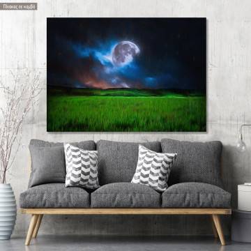 Canvas print Earth & Moon