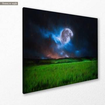 Canvas print Earth & Moon 2
