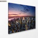 Canvas print Manhattan at sunset, side