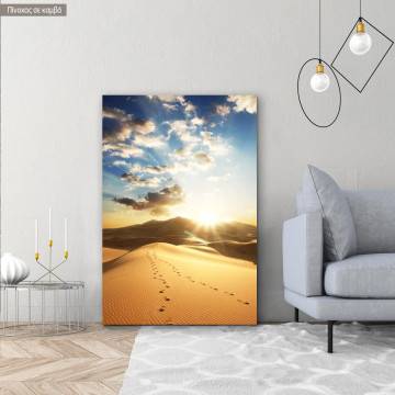Canvas print Desert footsteps