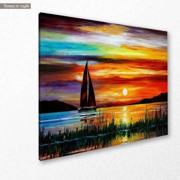 Canvas print Boat in the river 2