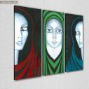 Canvas print Ladies,  3 panels, side