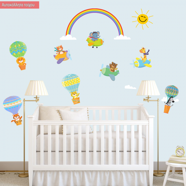 Kids wall stickers Flying animals