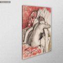 Canvas print Seated woman drying herself, Degas E, reproduction, side
