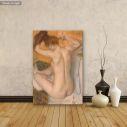 Canvas print Woman combing her hair vertical, Degas E, reproduction