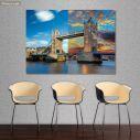 Canvas print London bridge, day - night