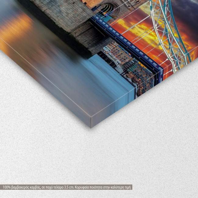 Canvas print London bridge, day - night, detail