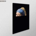 Canvas print Girl with pearl earring reart (original Vermeer J.), side