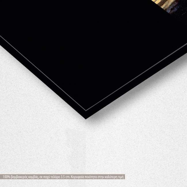 Canvas print Girl with pearl earring reart (original Vermeer J.), detail