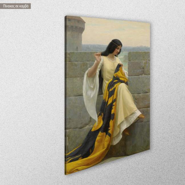Canvas print Stitching the standard, Leighton E, side