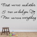 Kids wall stickers First we had each other