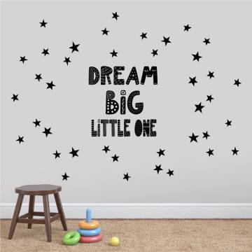 Αυτοκόλλητα τοίχου παιδικά DREAM BIG little one scandinavian 