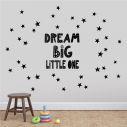 Kids wall stickers DREAM BIG little one scandinavian 