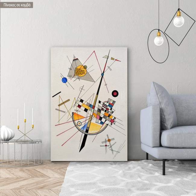 Πίνακας ζωγραφικής Delicate tension, Kandinsky W., αντίγραφο σε καμβά