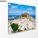 Πίνακας σε καμβά Ρόδος, Lindos acropolis and town, κοντινό