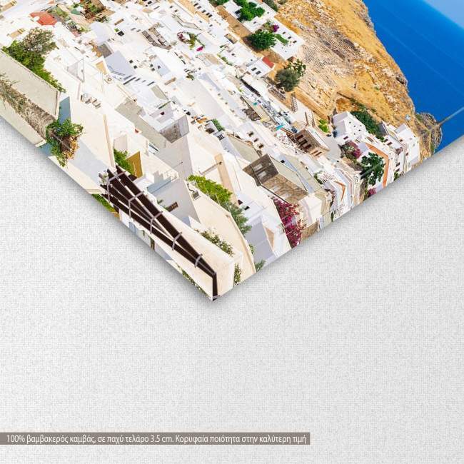 Πίνακας σε καμβά Ρόδος, Lindos acropolis and town, λεπτομέρεια
