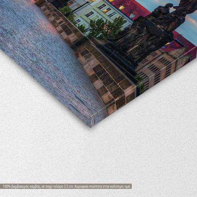 Canvas print Sunset in Prague, detail