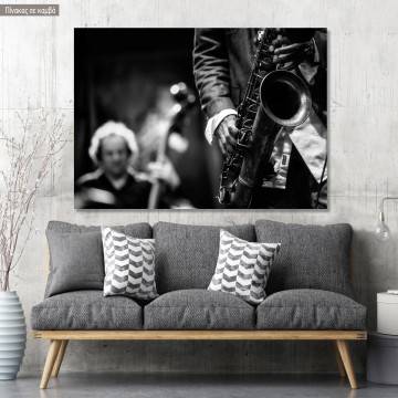 Canvas print Jazz in black and white