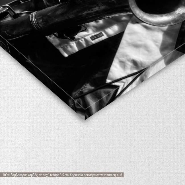 Πίνακας σε καμβά Jazz in black and white, λεπτομέρεια