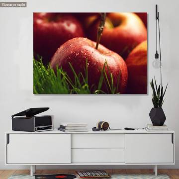 Canvas print Red apples close up