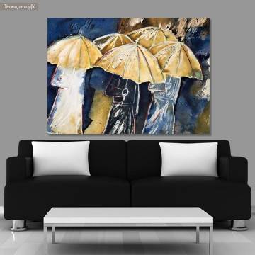 Πίνακας σε καμβά A rainy day in watercolor