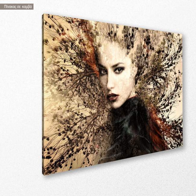 Canvas print Fantasy woman, side