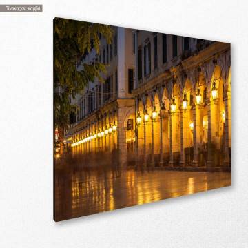 Canvas print city Liston, Corfu 2