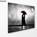 Canvas print Red sunset κiss, side