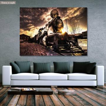 Canvas print Steampunk train