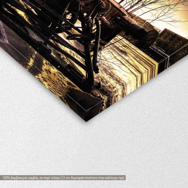 Canvas print Steampunk train, detail