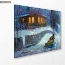 Canvas print Winter night, side